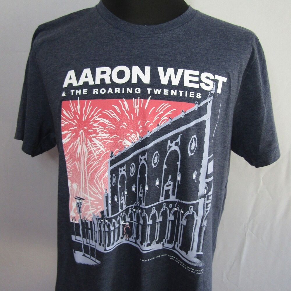 Aaron West & The Roaring Twenties T-Shirt Men's Size L Watched Sky Turn Violent
